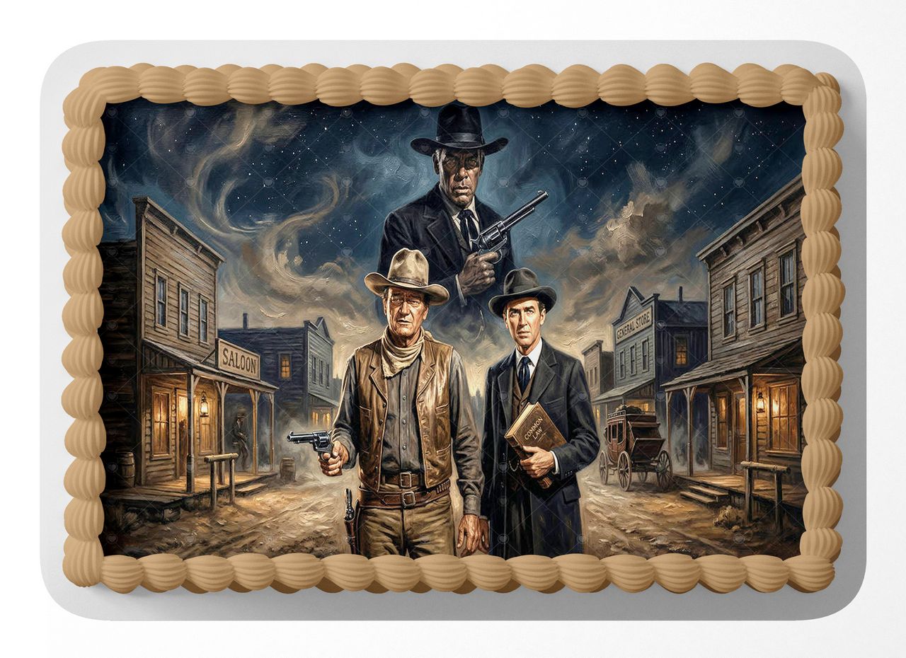 The Man Who Shot Liberty Valance Classic Film edible cake topper