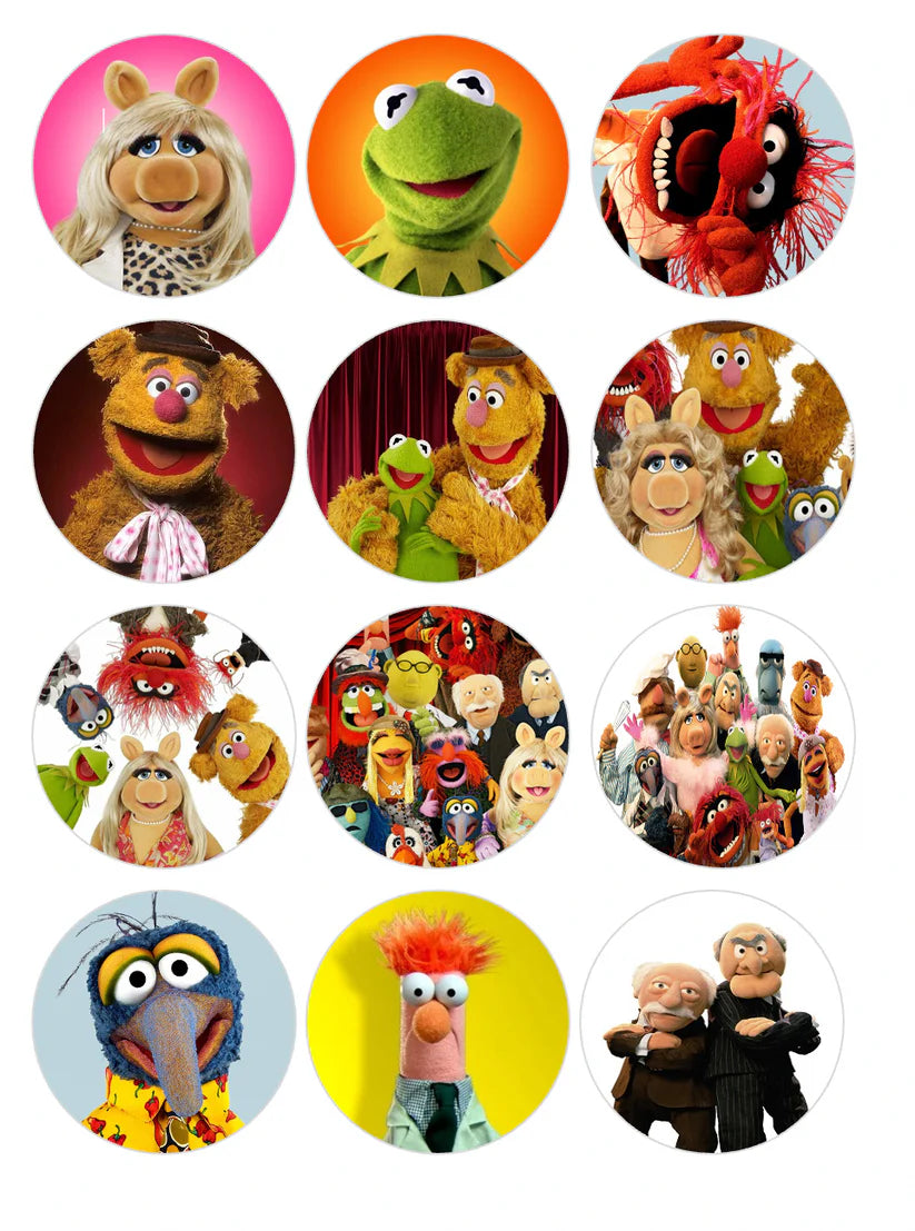 The Muppets Edible Cupcake Toppers Icing Sheet or Wafer Paper