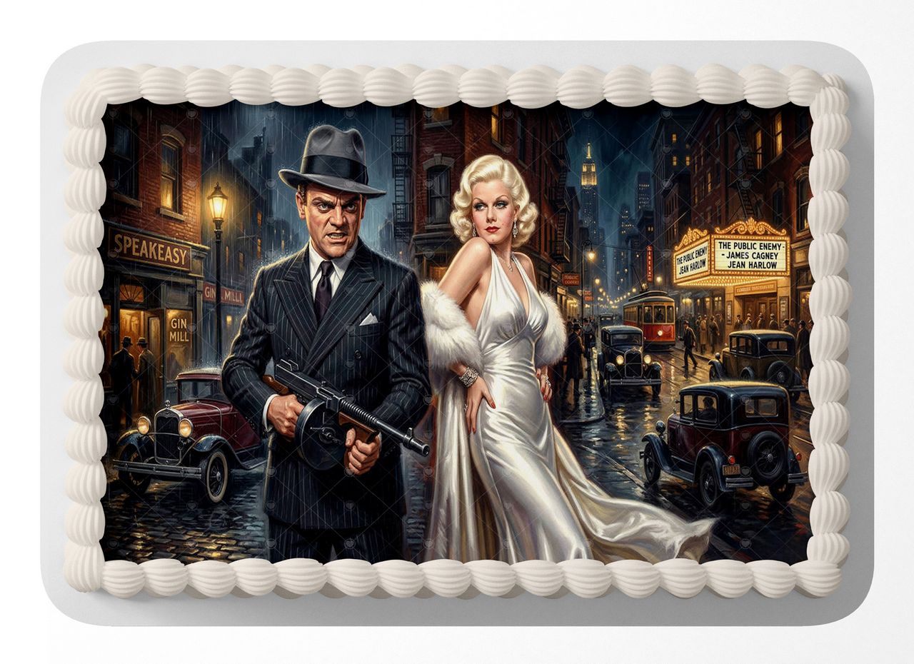 The Public Enemy Classic Film edible cake topper