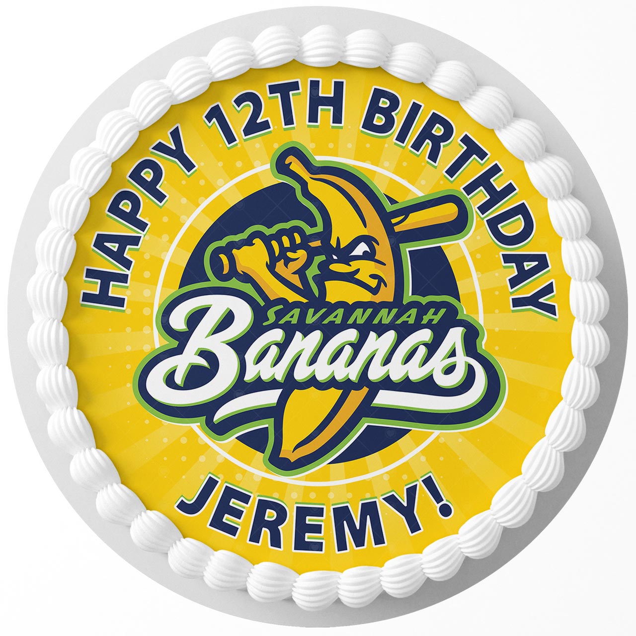 The Banana Ball Round – Icing Sheet Birthday - Personalized Edible Cake Topper | Custom Icing Sheet | Birthday Cake Decoration | Photo Cake Image