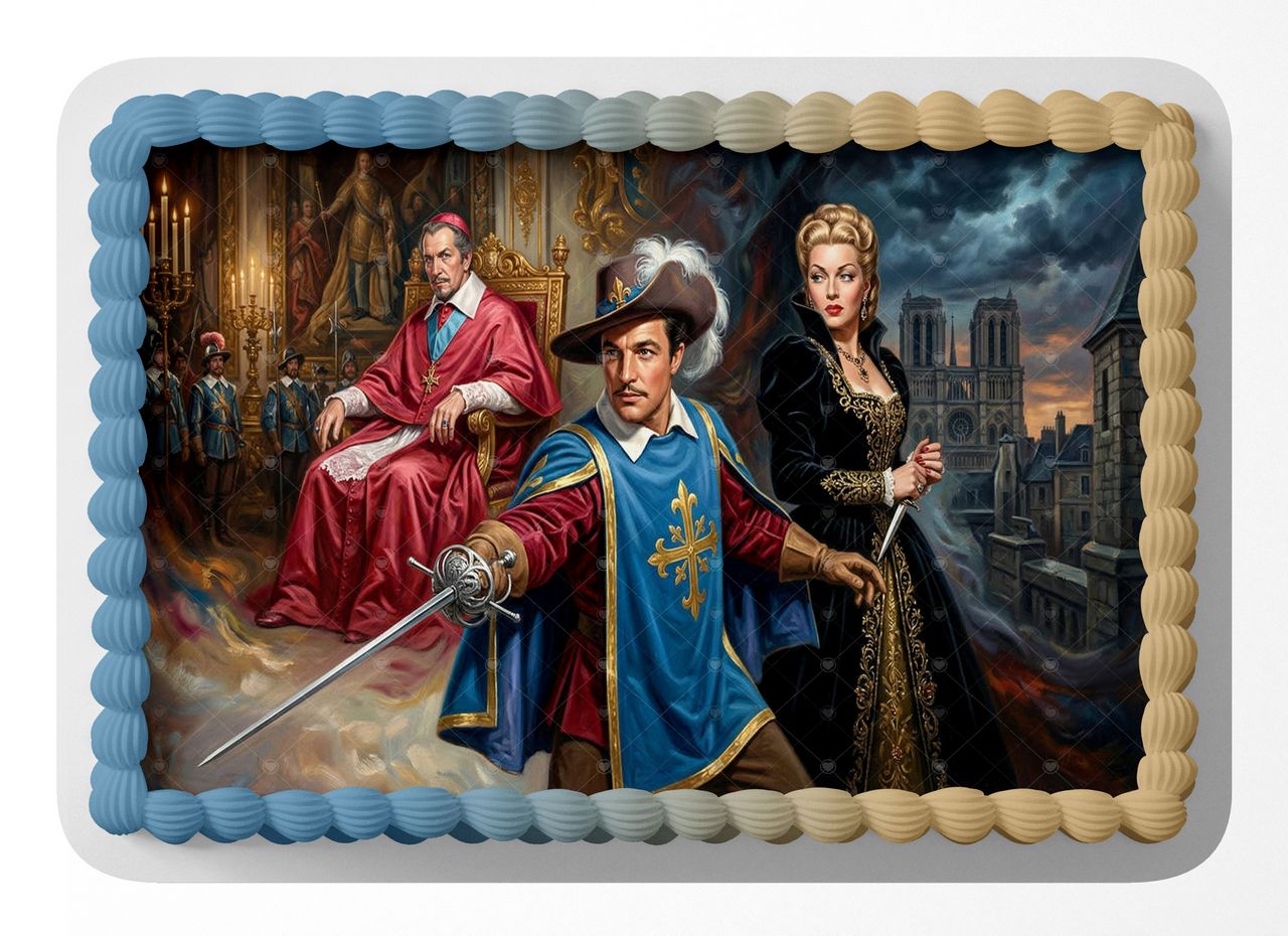 The Three Musketeers Classic Film edible cake topper