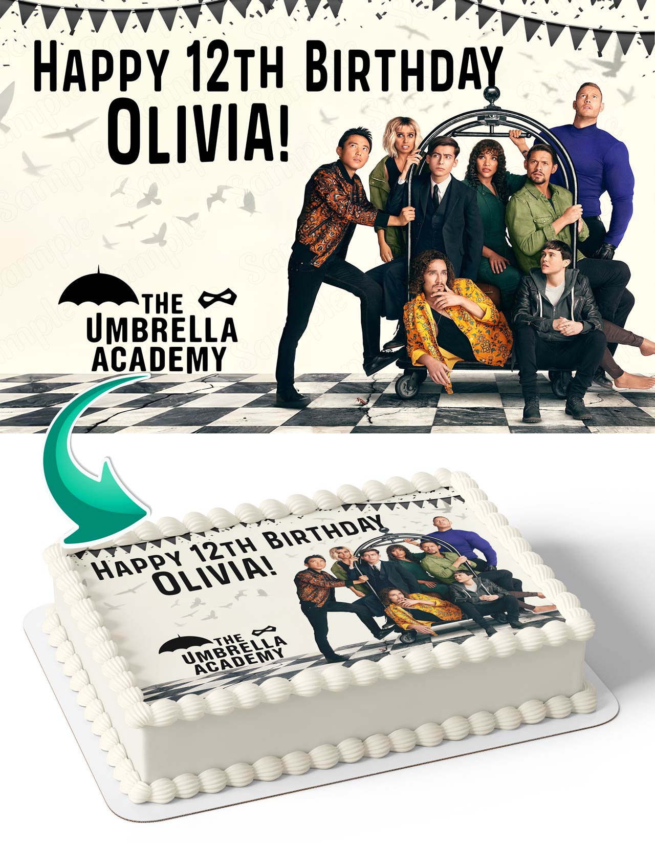The Umbrella Academy Hotel Netvideo Edible Cake Topper