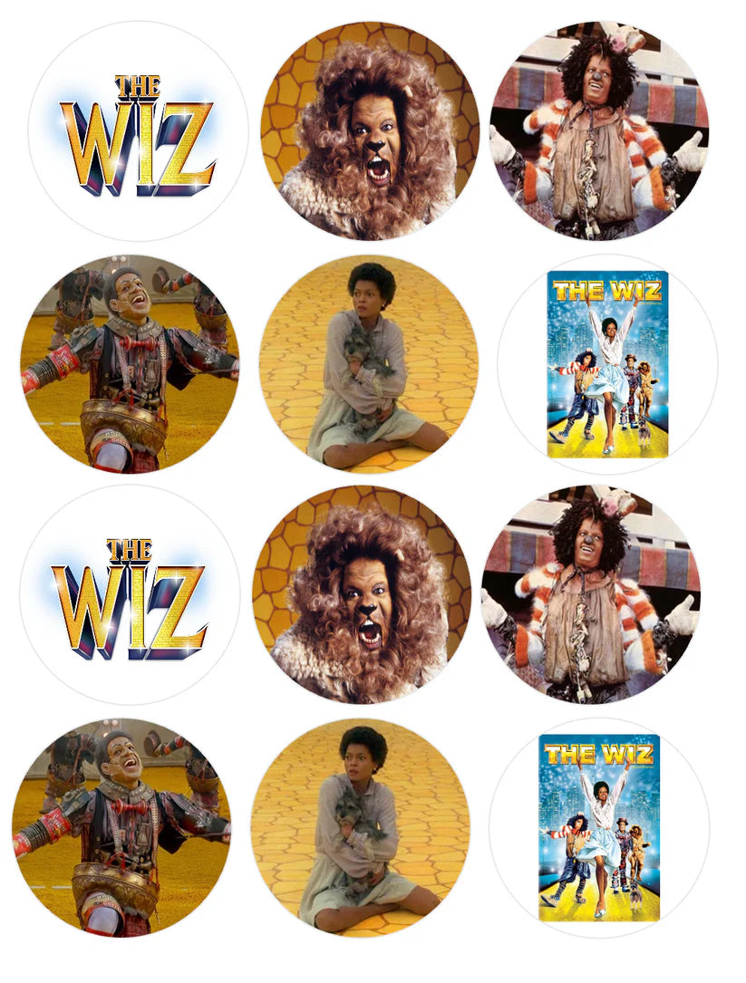 The Wiz Edible Cupcake Toppers Icing Sheet or Wafer Paper