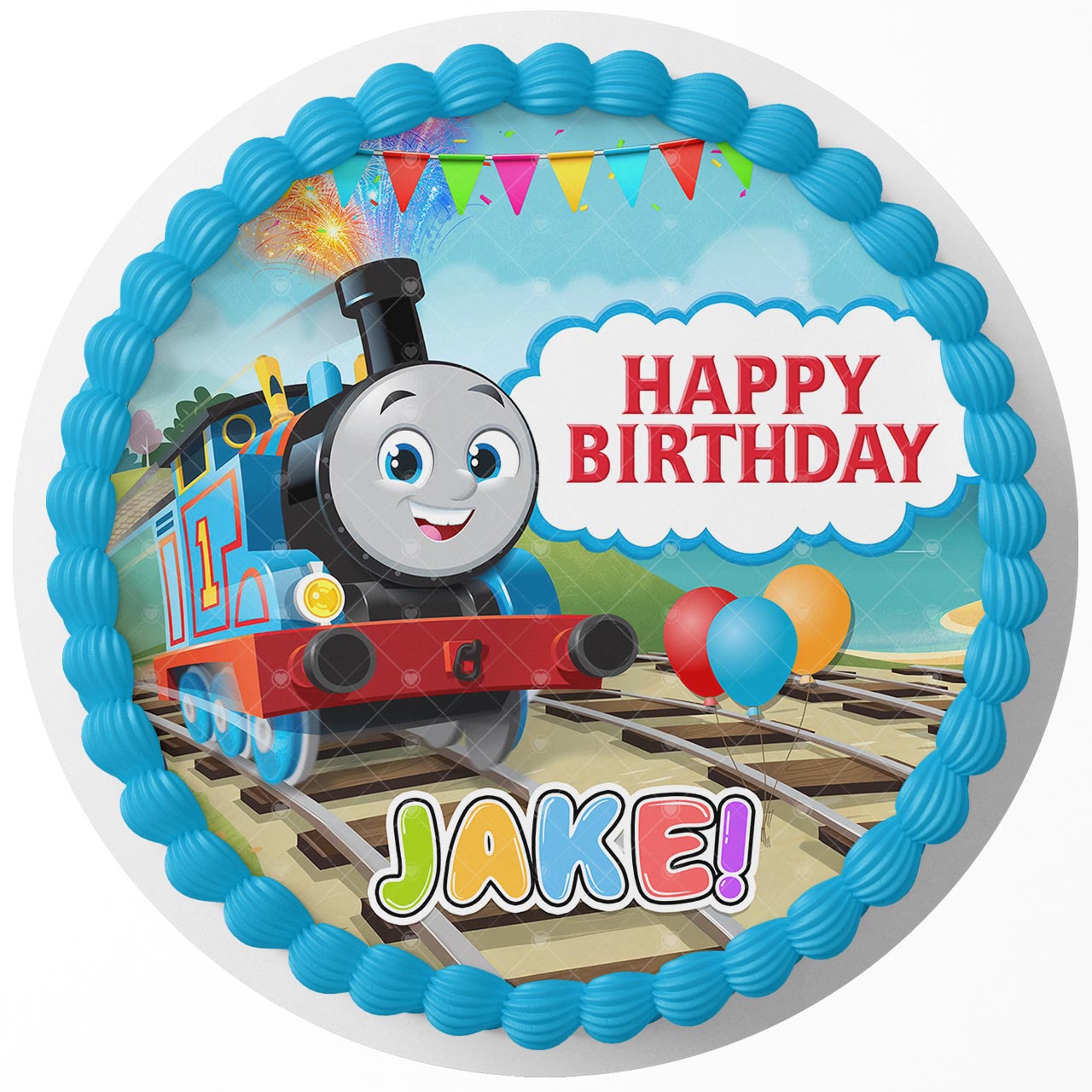 Tomas Kids Friends Round – Icing Sheet Birthday - Personalized Edible Cake Topper | Custom Icing Sheet | Birthday Cake Decoration