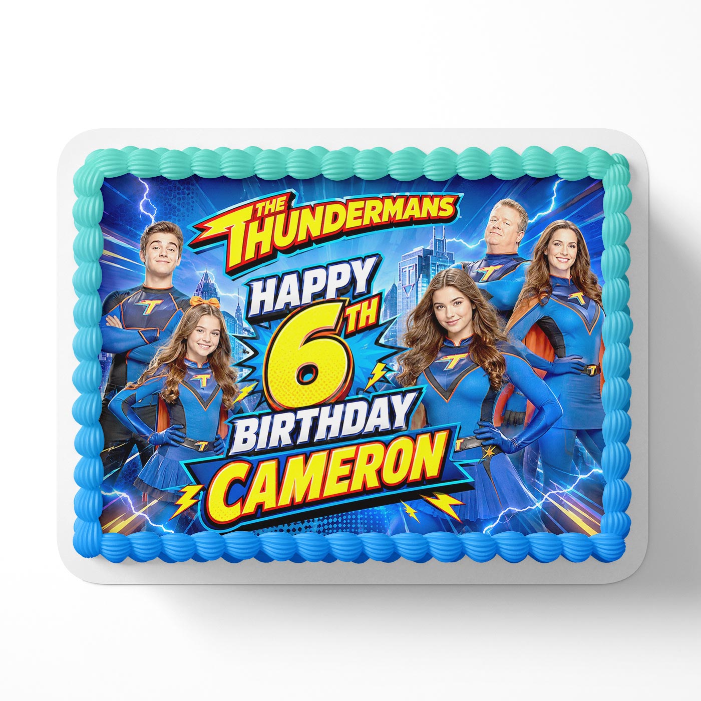 Thundermans Kids Fun Edible Cake Topper | Birthday Cake Decoration | Photo Cake Image