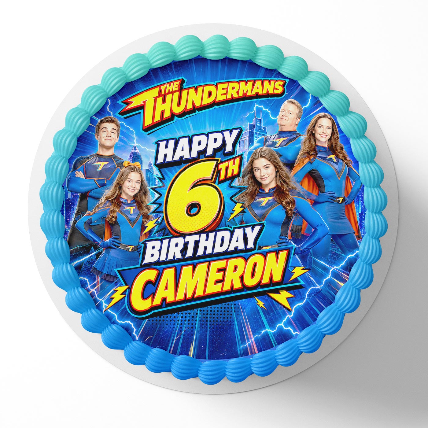 Thundermans Kids Fun Edible Cake Topper | Birthday Cake Decoration | Photo Cake Image