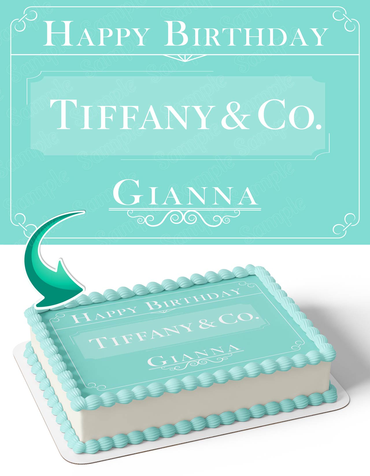 Tiffany and Co Edible Cake Topper