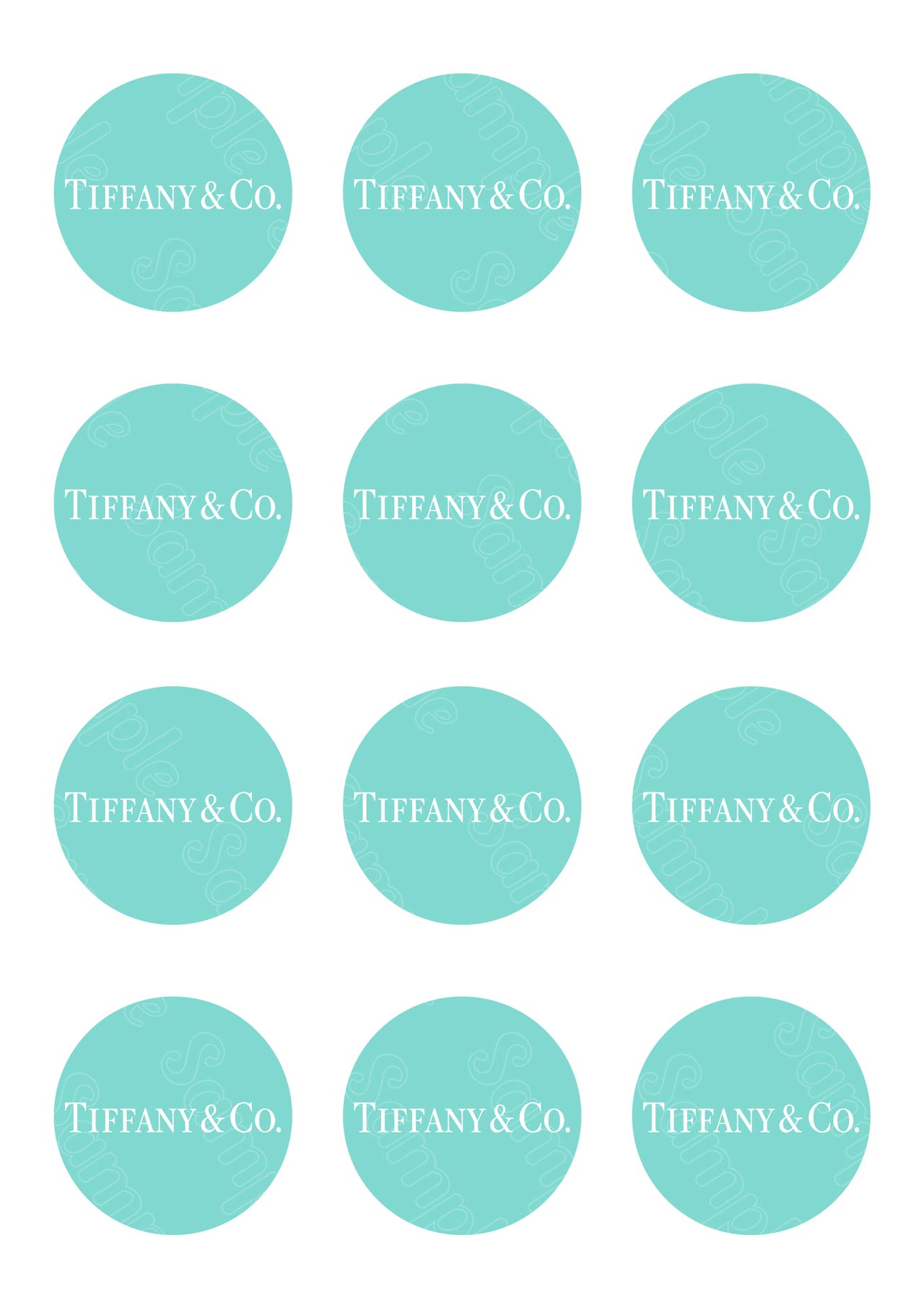 Tiffany and Co Edible Cupcake Toppers – Round Icing Sheet Birthda - Edible Cake Topper | Icing Sheet | Birthday Cake Decoration