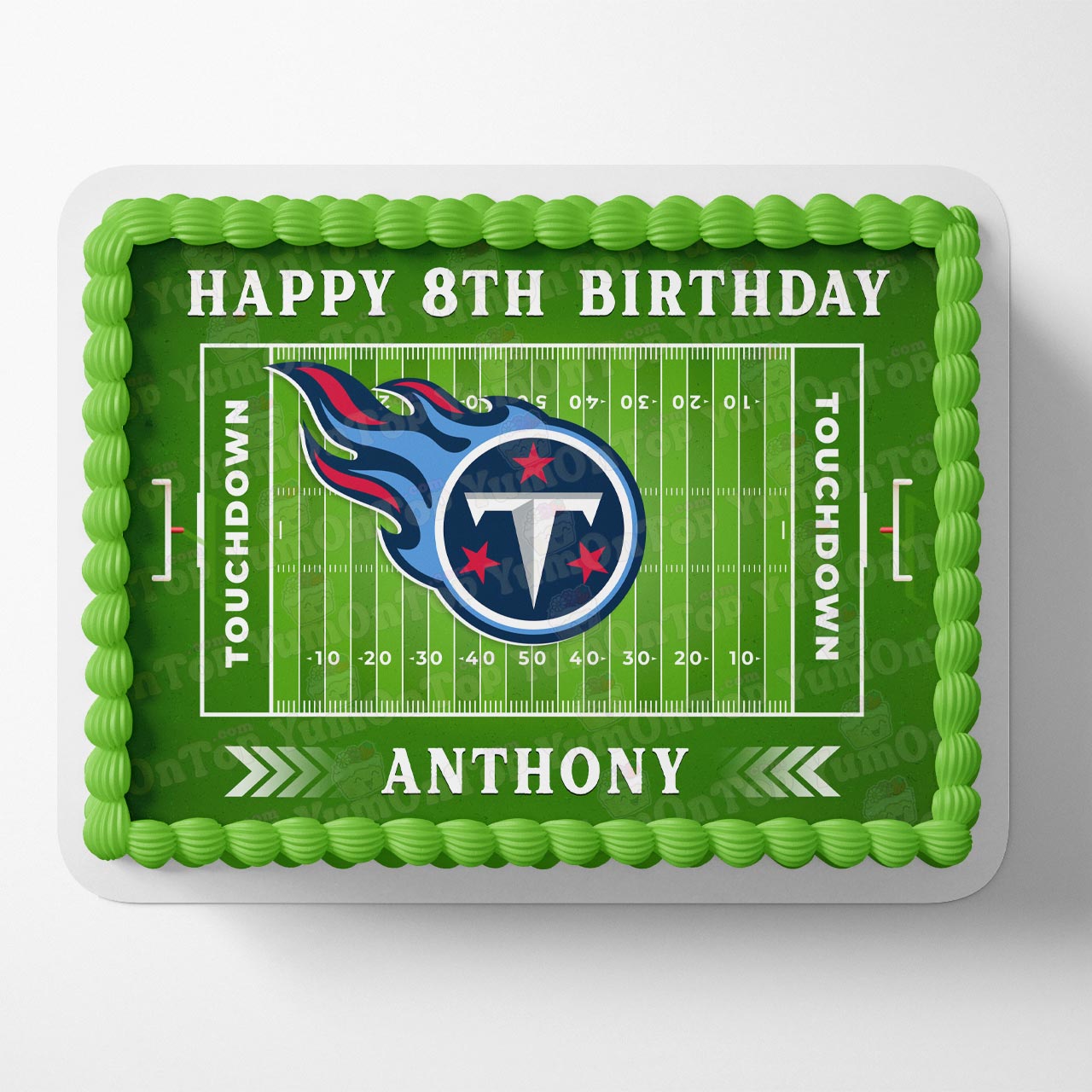 Titans Football American Fans Edible Cake Topper