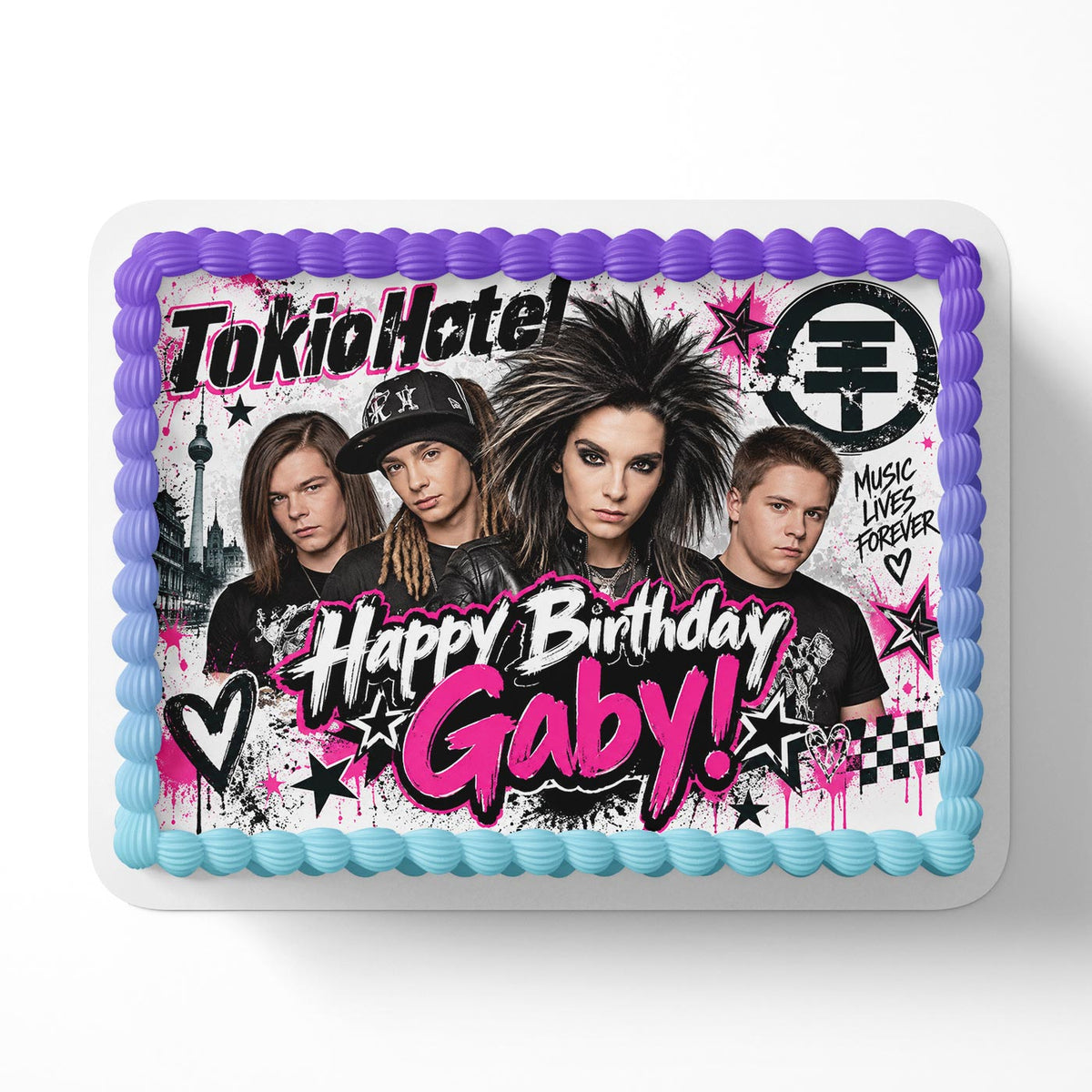 Tokio Hotel Edible Cake Topper | Birthday Cake Decoration | Photo Cake Image