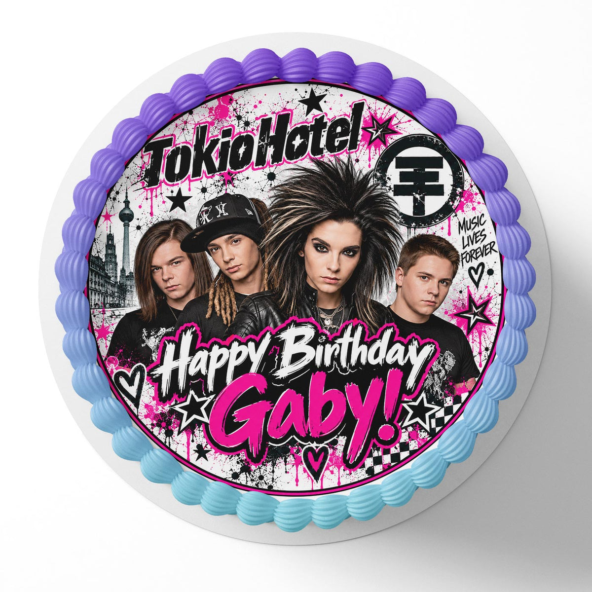 Tokio Hotel Edible Cake Topper | Birthday Cake Decoration | Photo Cake Image