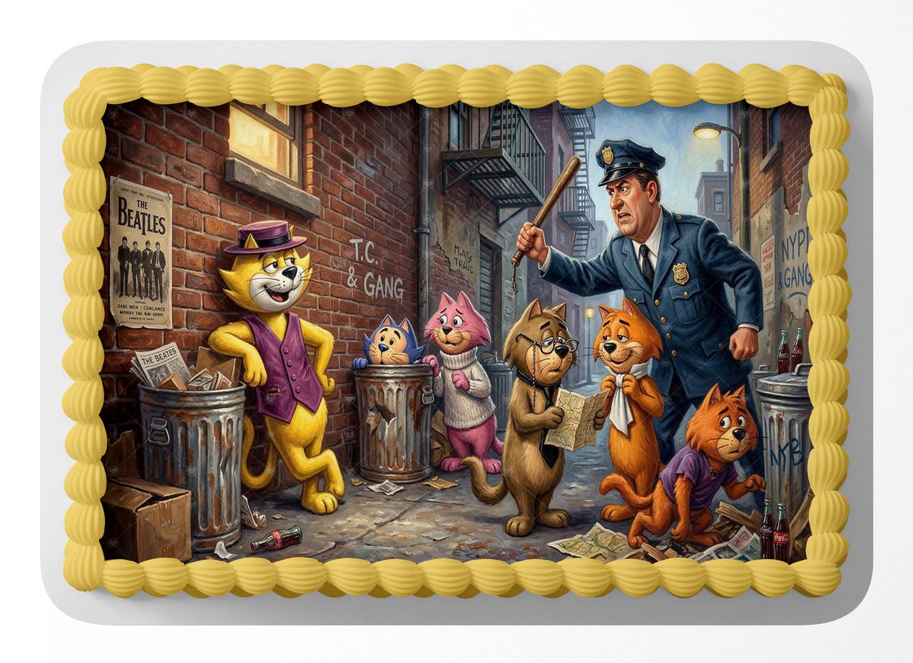 Top Cat Classic TV Cartoon edible cake topper