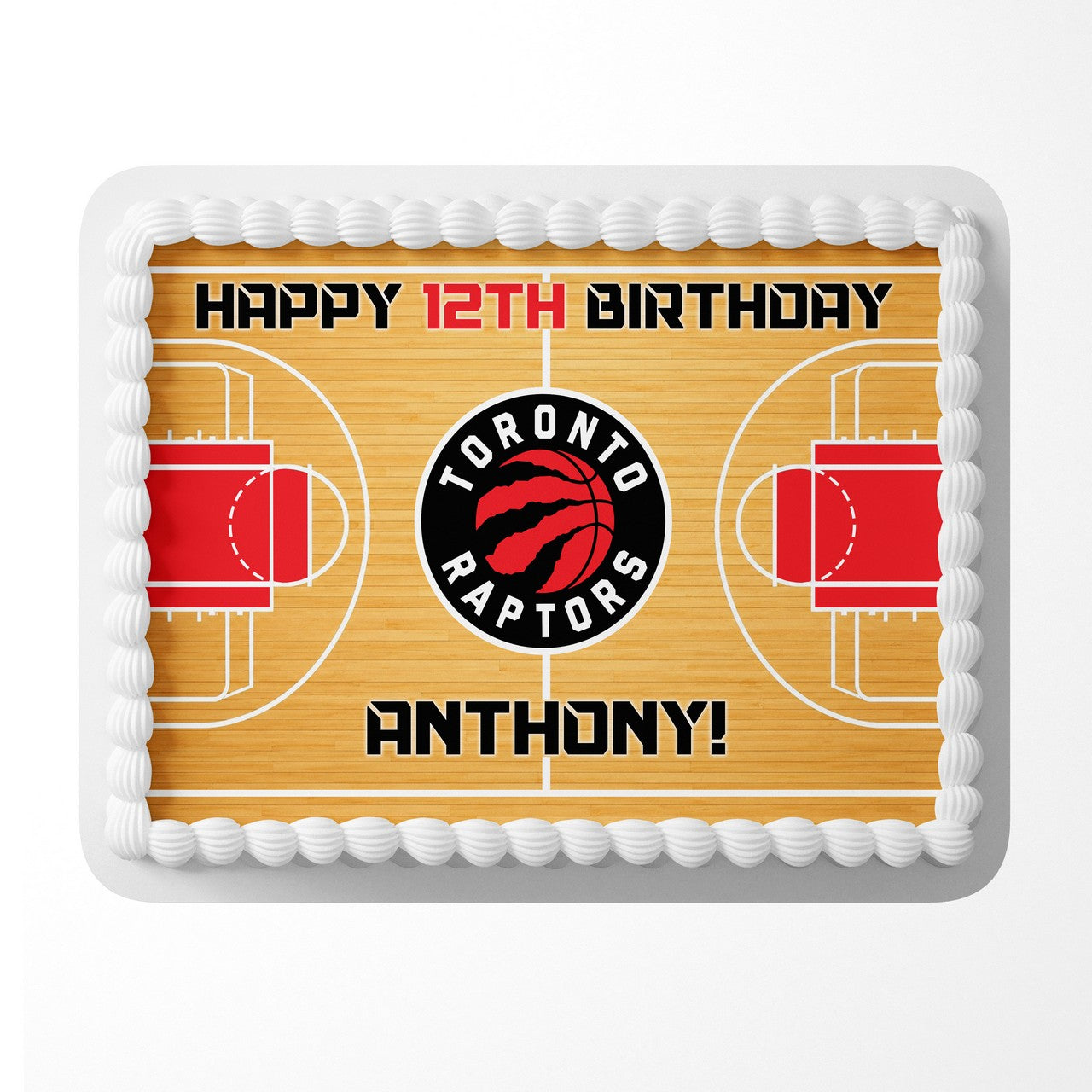 Toronto Raptors Basketball Edible Cake Image - Edible Cake Topper Birthday Cake Decoration