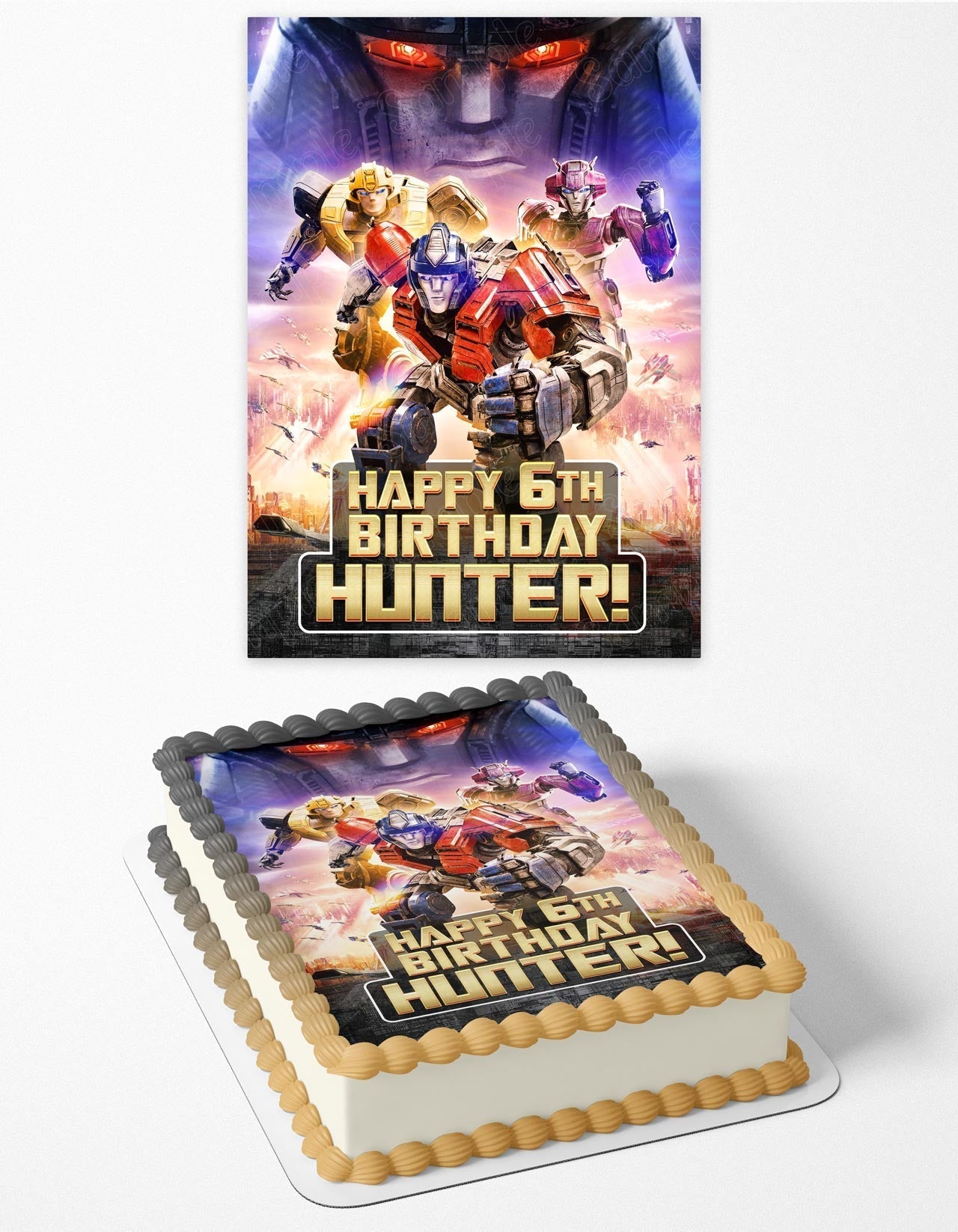 Transbots One Megatron Edible Cake Topper