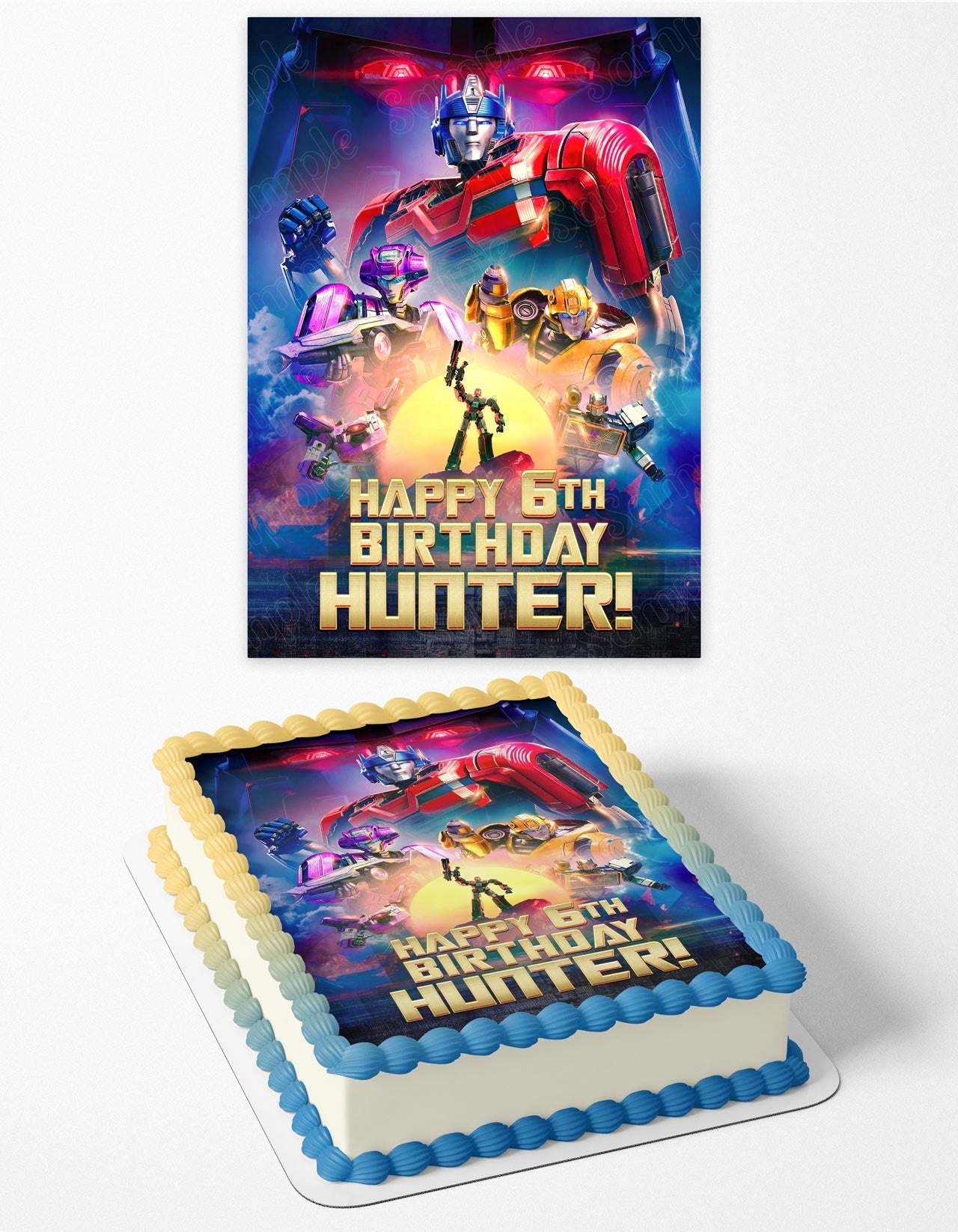 Transbots One Orion Pax Edible Cake Topper