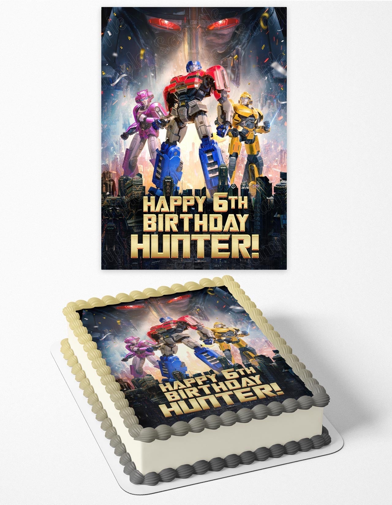 Transbots One Orion Pax MMT Edible Cake Topper