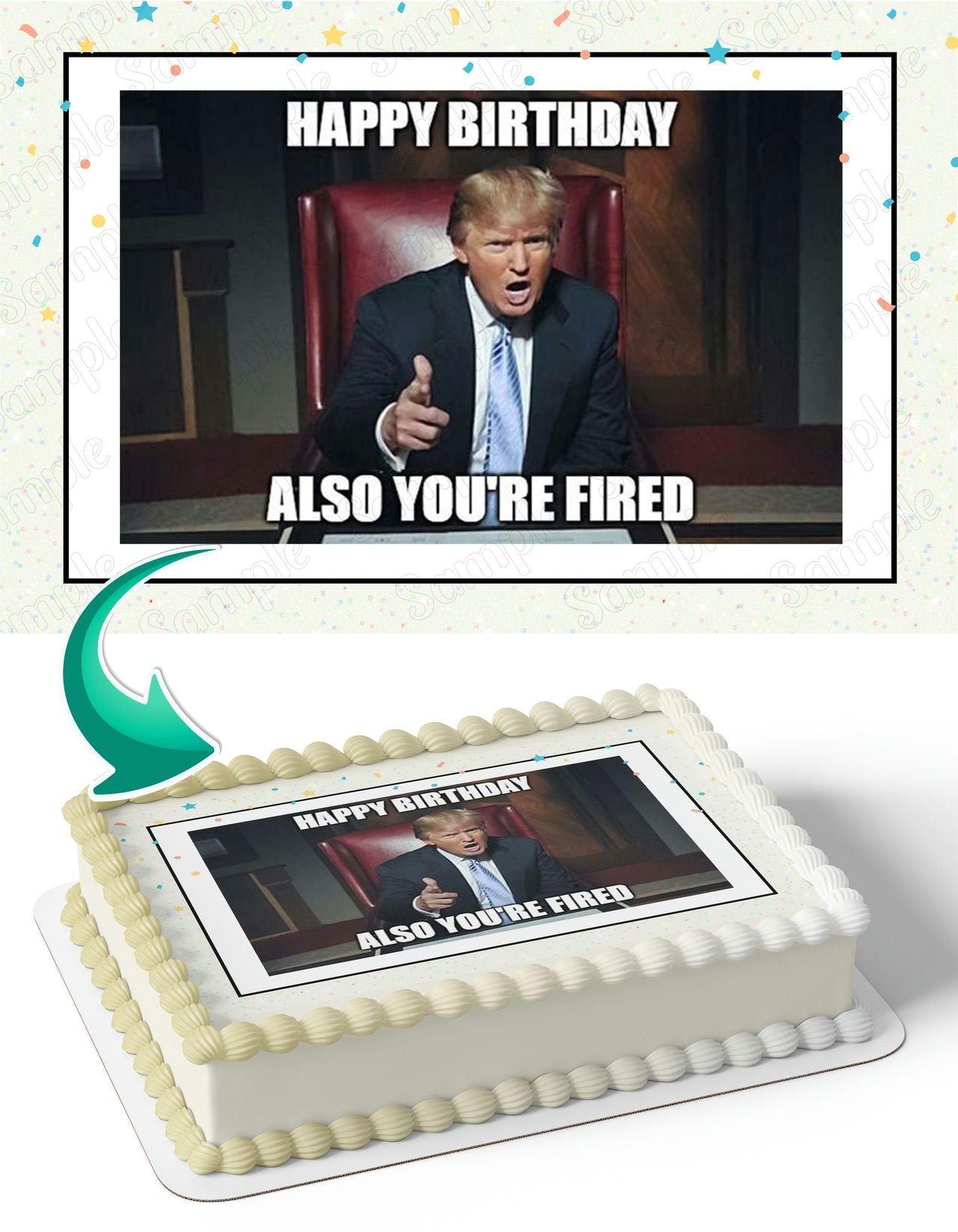 Trump Meme M2 Edible Cake Topper