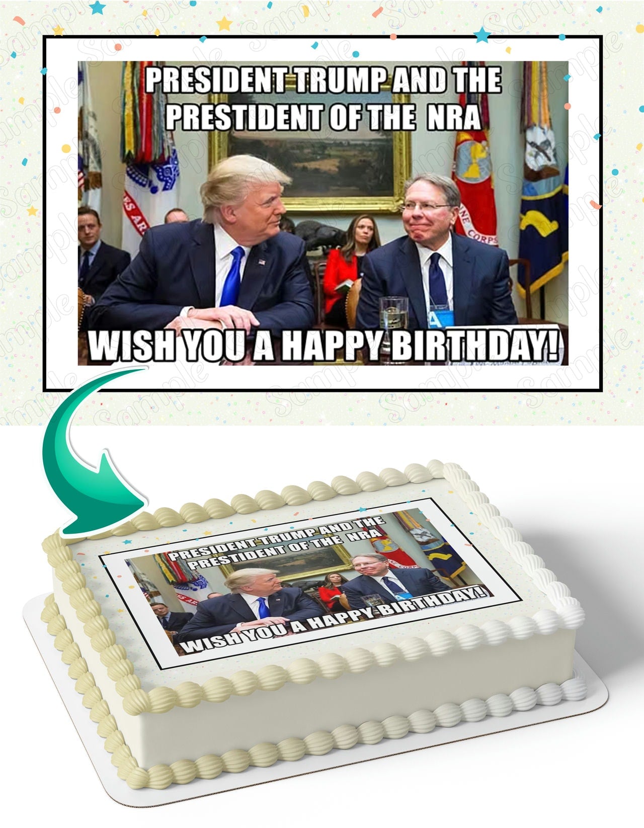 Trump Meme M3 Edible Cake Topper