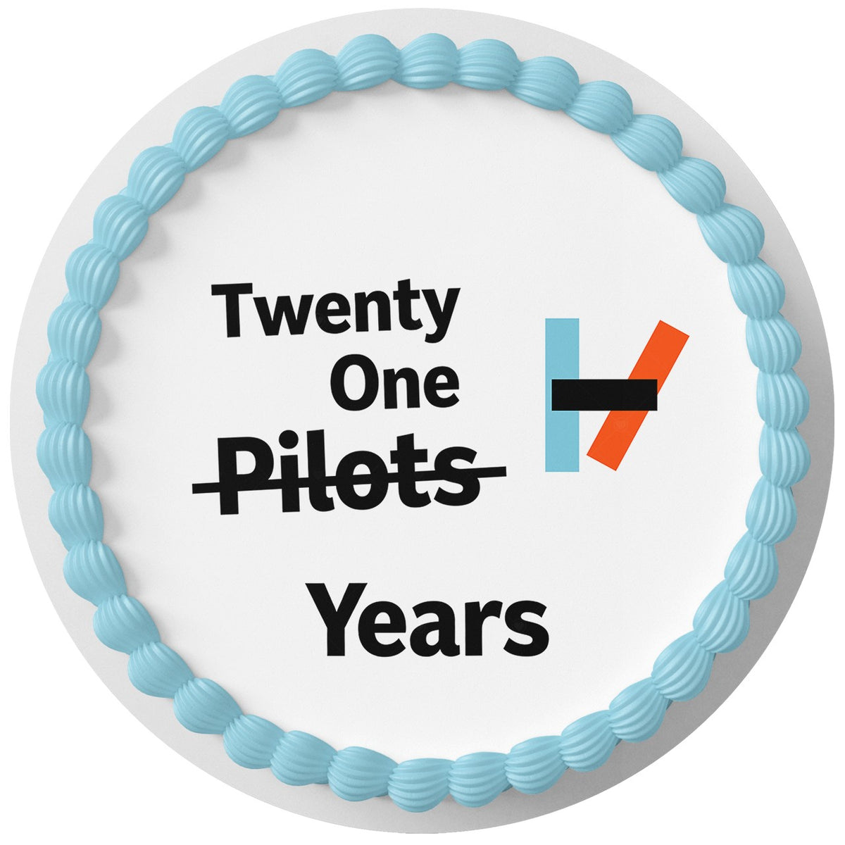 Twenty One Pilots Years Edible Cake Topper Round Personalized Edible Cake Topper | Custom Icing Sheet | Birthday Cake Decoration