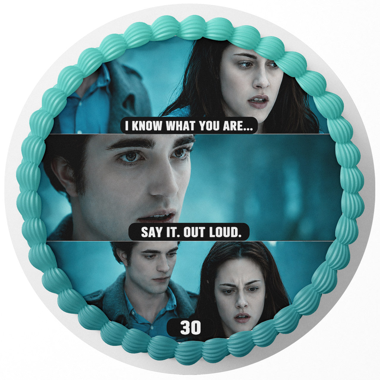 Edward Bella I Know What You Are Say it Out Loud 30 Twilight Custom Edible Cake Image Topper Decoration Icing Sheet (Copy)
