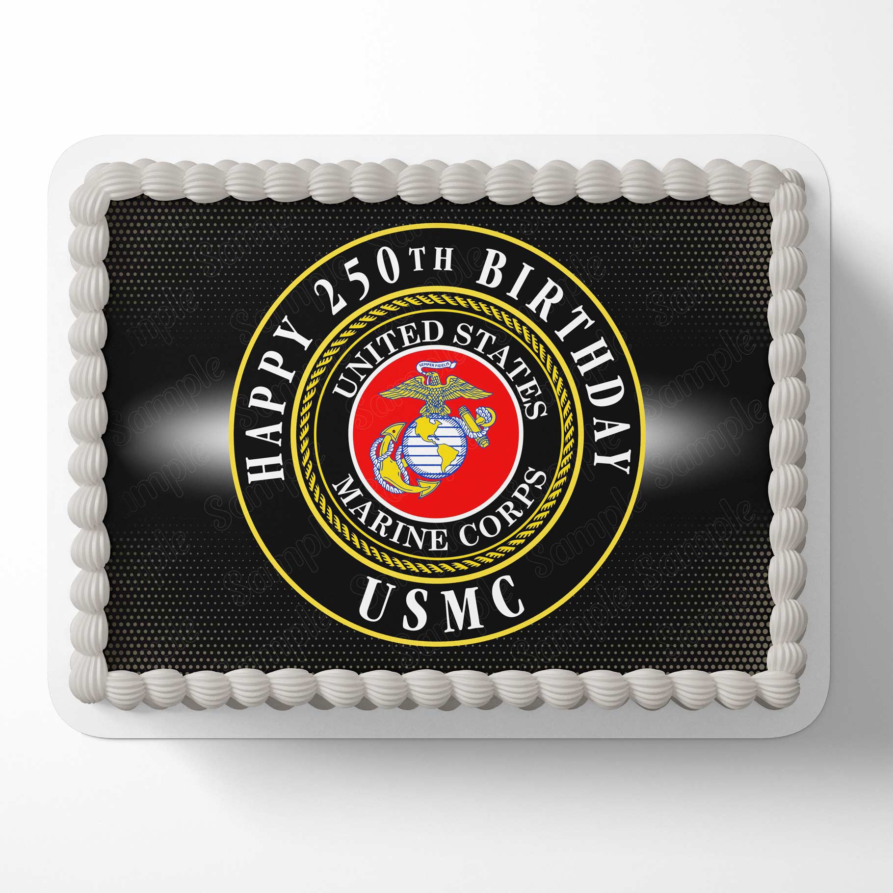 USMC 250 United States Marine Corps Seal Edible Cake Topper