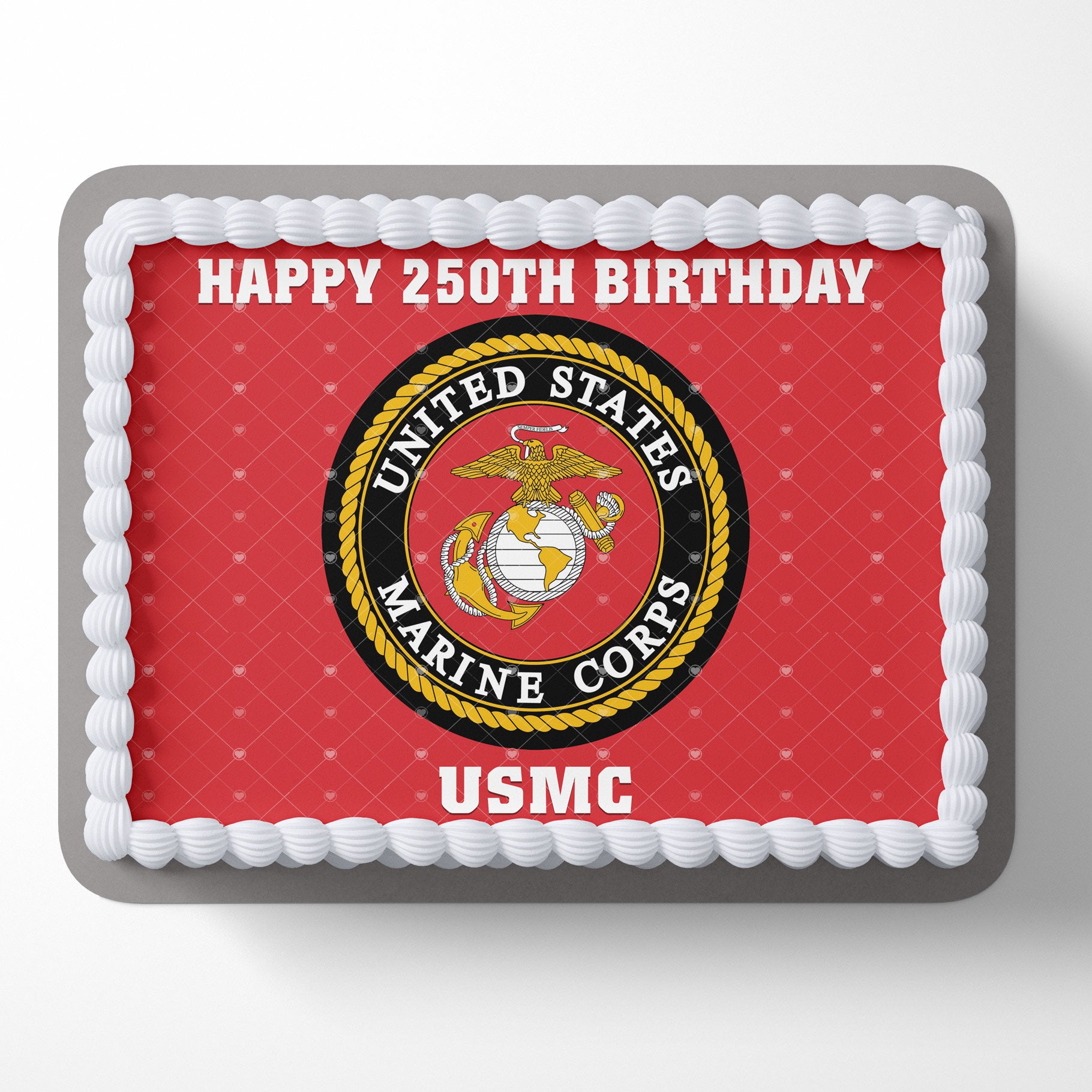 USMC Marine Corps 250 Years Edible Cake Topper
