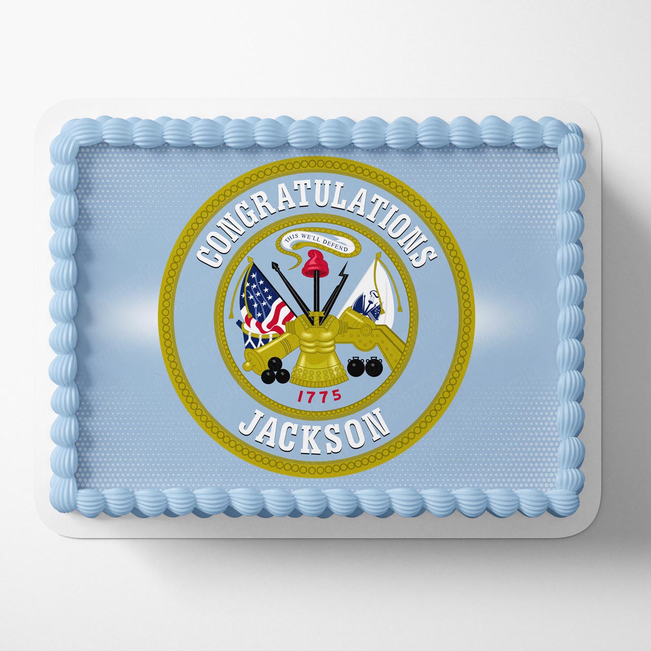 US Department of the Army DA Seal Rec Edible Cake Topper