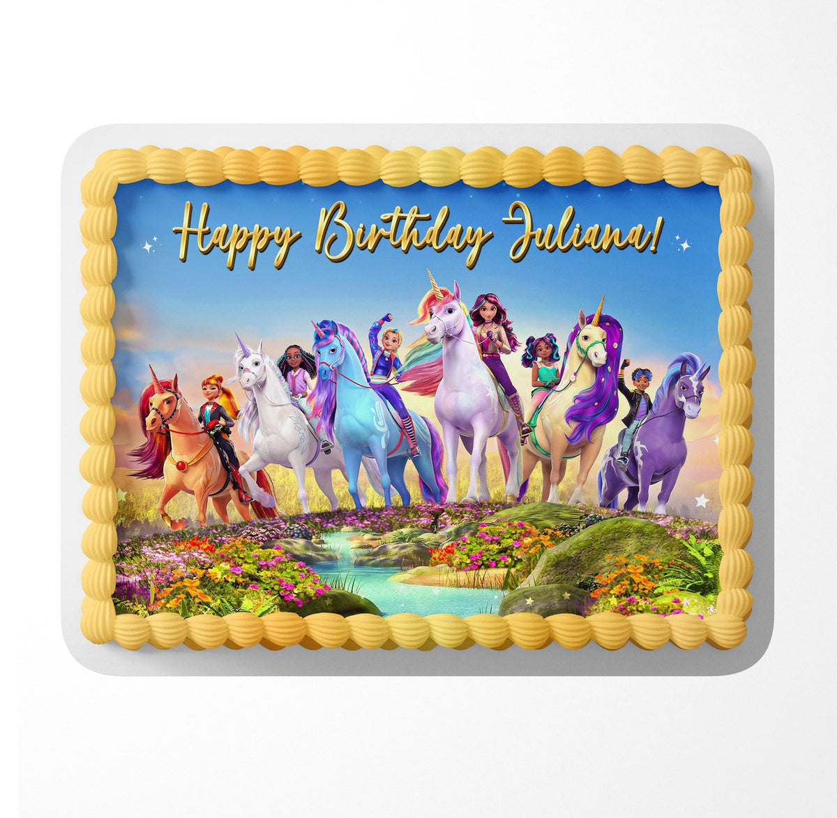 Magical Unicorn School Edible Cake Topper