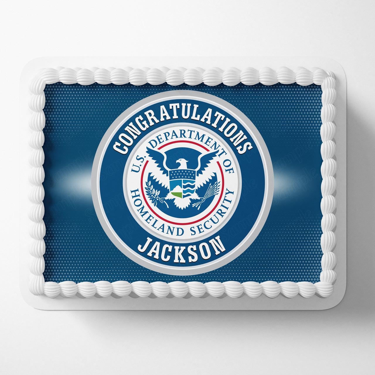 United States Department of Homeland Security DHS Rec Edible Cake Topper