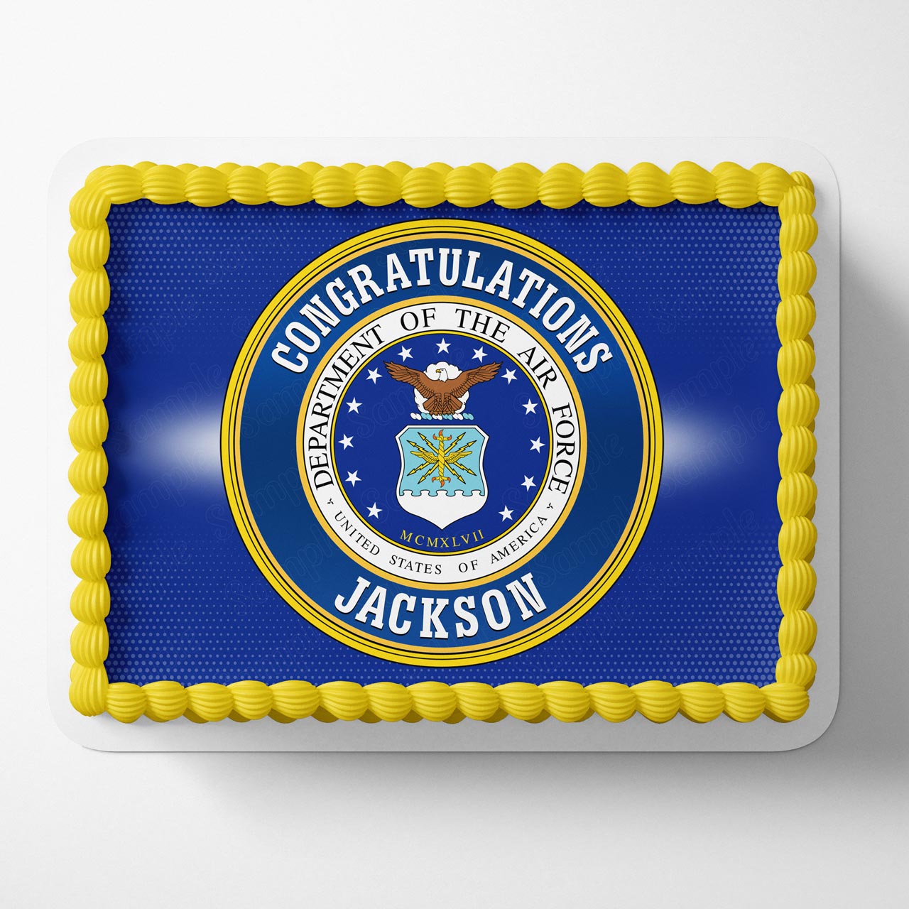 United States Department of the Air Force DAF Seal Rec Edible Cake Topper
