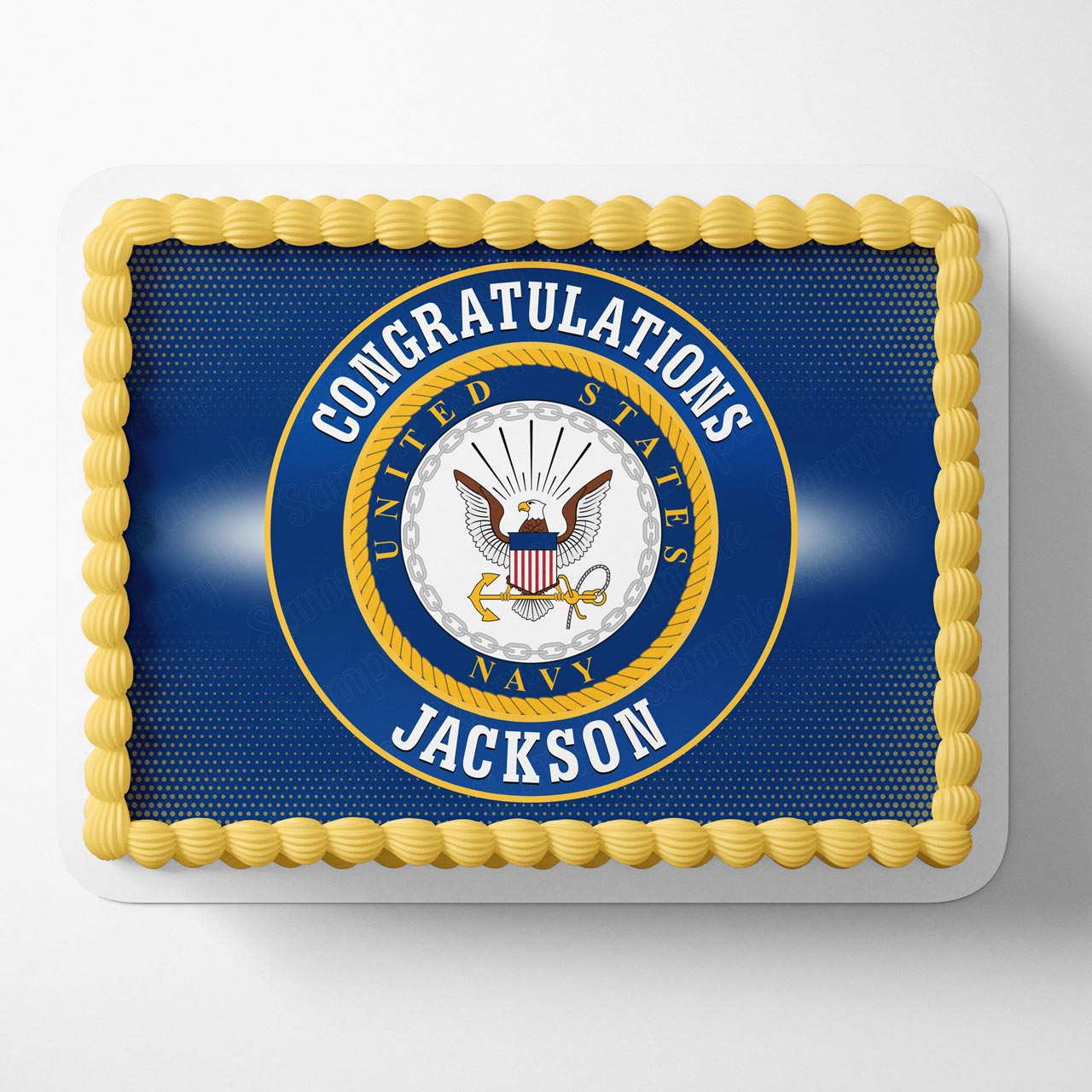 United States Navy USN Seal Rec Edible Cake Topper