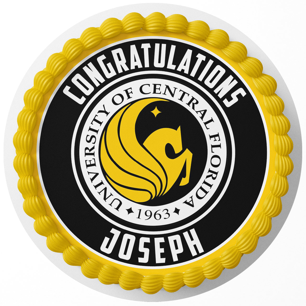 UCF University of Central Florida Round 2026 – Icing Sheet Birthday - Personalized Edible Cake Topper | Custom Icing Sheet | Birthday Cake Decoration