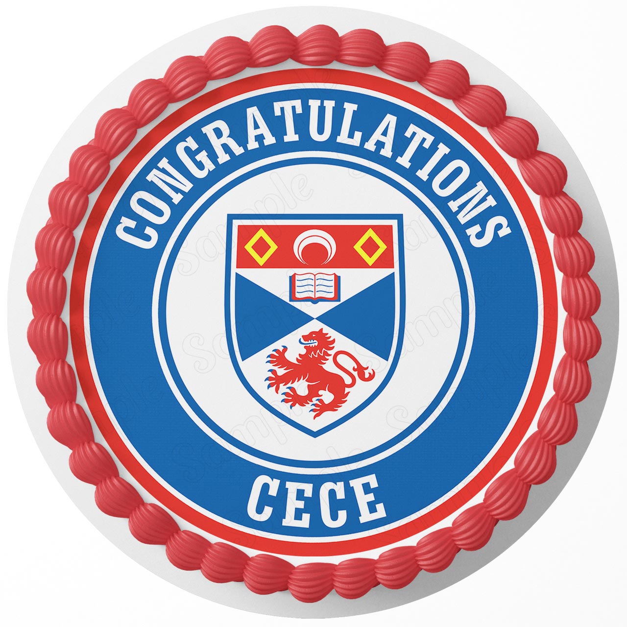 University of St Andrews Round – Icing Sheet Birthday - Personalized Edible Cake Topper | Custom Icing Sheet | Birthday Cake Decoration