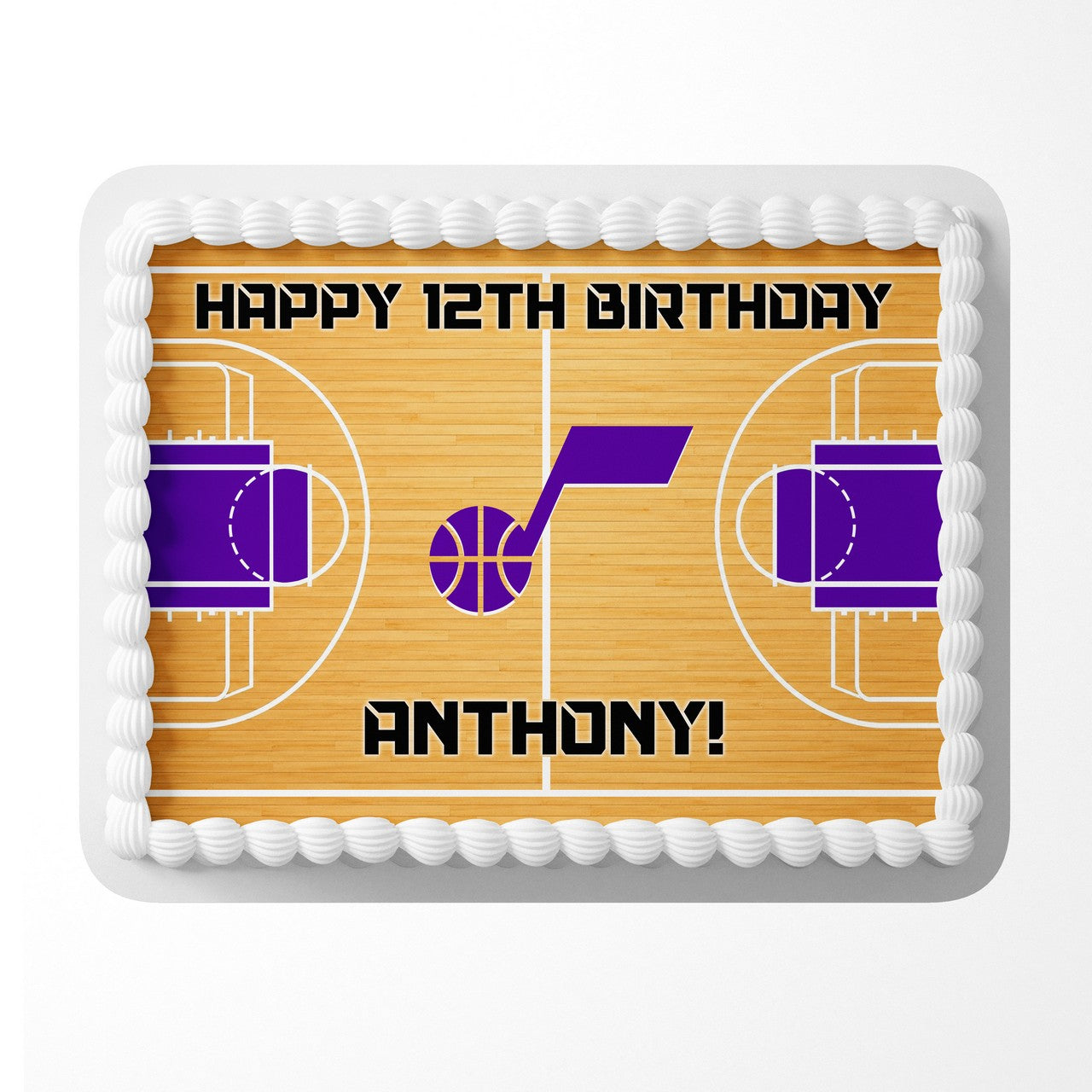 Utah Jazz Basketball Edible Cake Image - Edible Cake Topper Birthday Cake Decoration