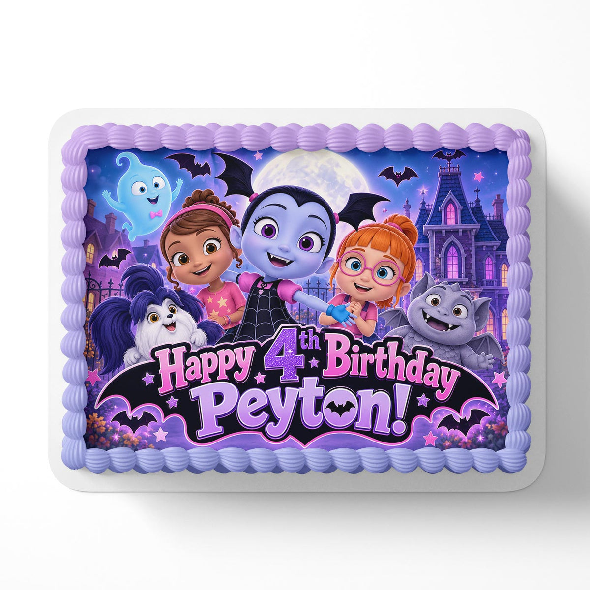 Vampirina Friends Edible Cake Topper | Birthday Cake Decoration | Photo Cake Image | Custom Edible Cake Topper