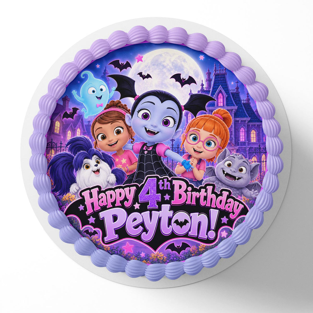 Vampirina Friends Edible Cake Topper | Birthday Cake Decoration | Photo Cake Image | Custom Edible Cake Topper