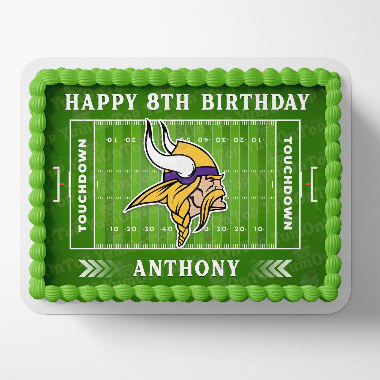 Vikings Football American Fans Edible Cake Topper
