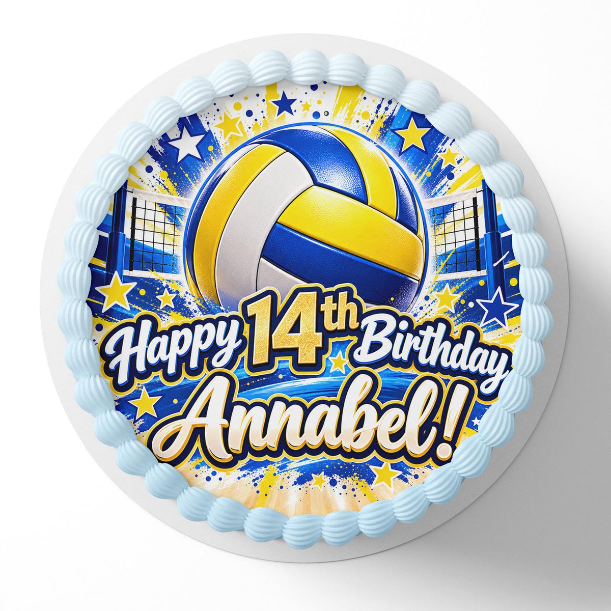 Volleyball Edible Cake Topper Birthday Cake Decoration Photo Cake Image Custom Edible Cake Topper