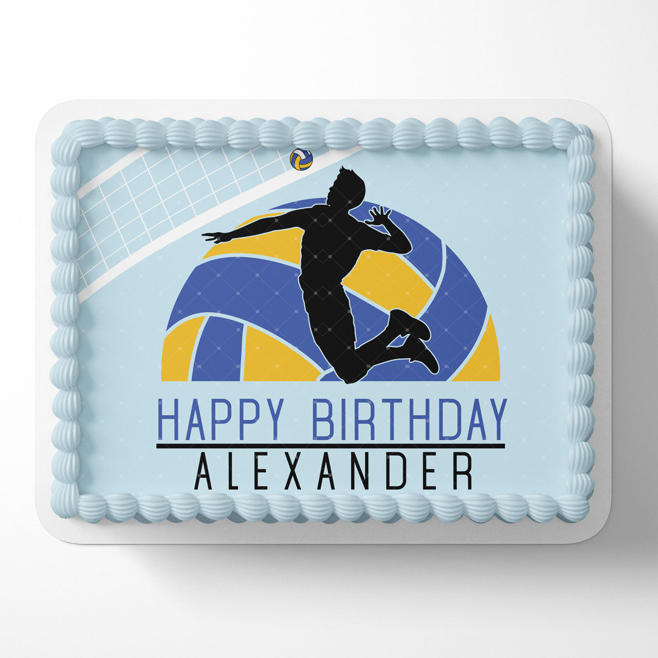 Volleyball Boy Sport Edible Cake Topper