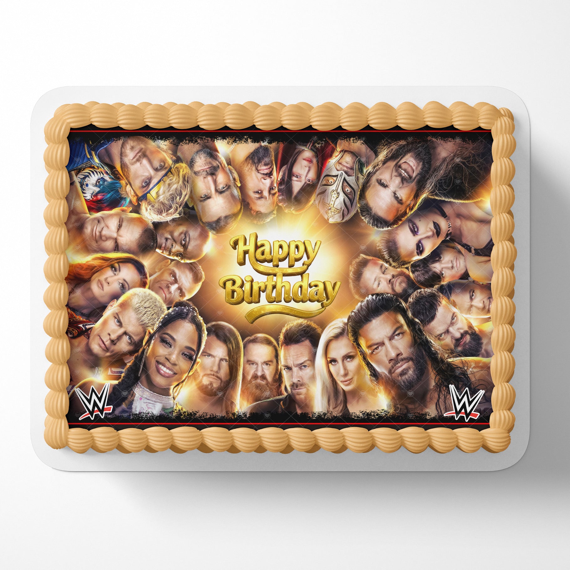 WWE Royal Rumble Team Edible Cake Topper
