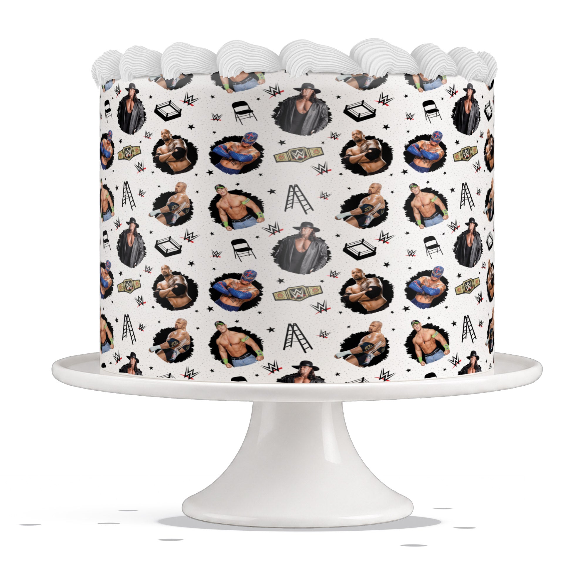 WWE Wrestling Superstars Edible Cake Wrap Strip – Icing Sheet Cak - Edible Cake Topper | Icing Sheet | Birthday Cake Decoration