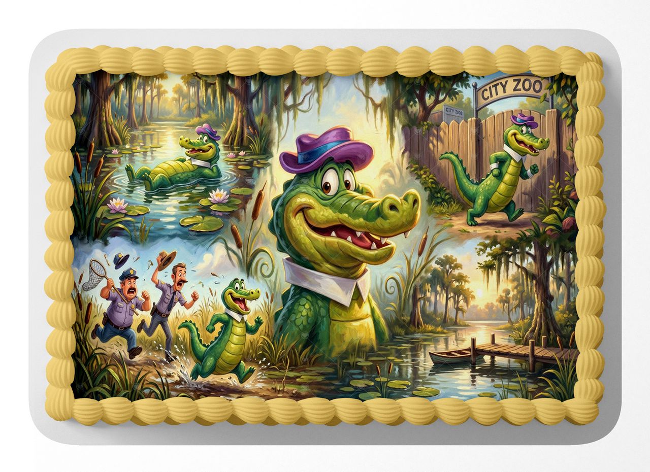 Wally Gator Classic TV Cartoon edible cake topper