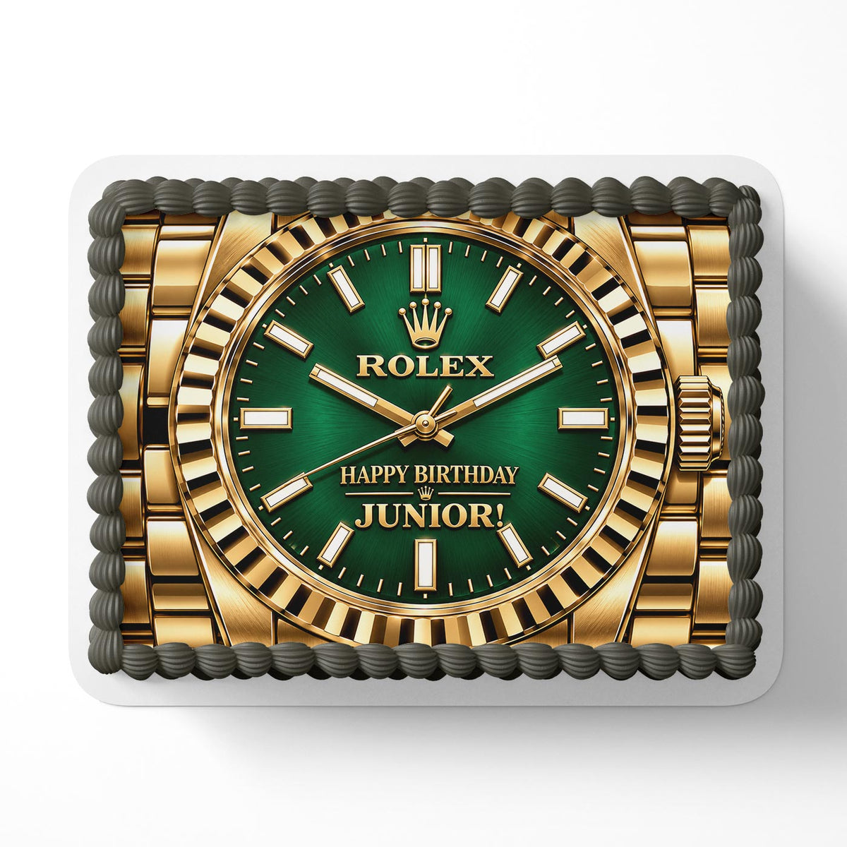 Luxury Watch Rolx Edible Cake Topper | Birthday Cake Decoration | Photo Cake Image | Custom Edible Cake Topper