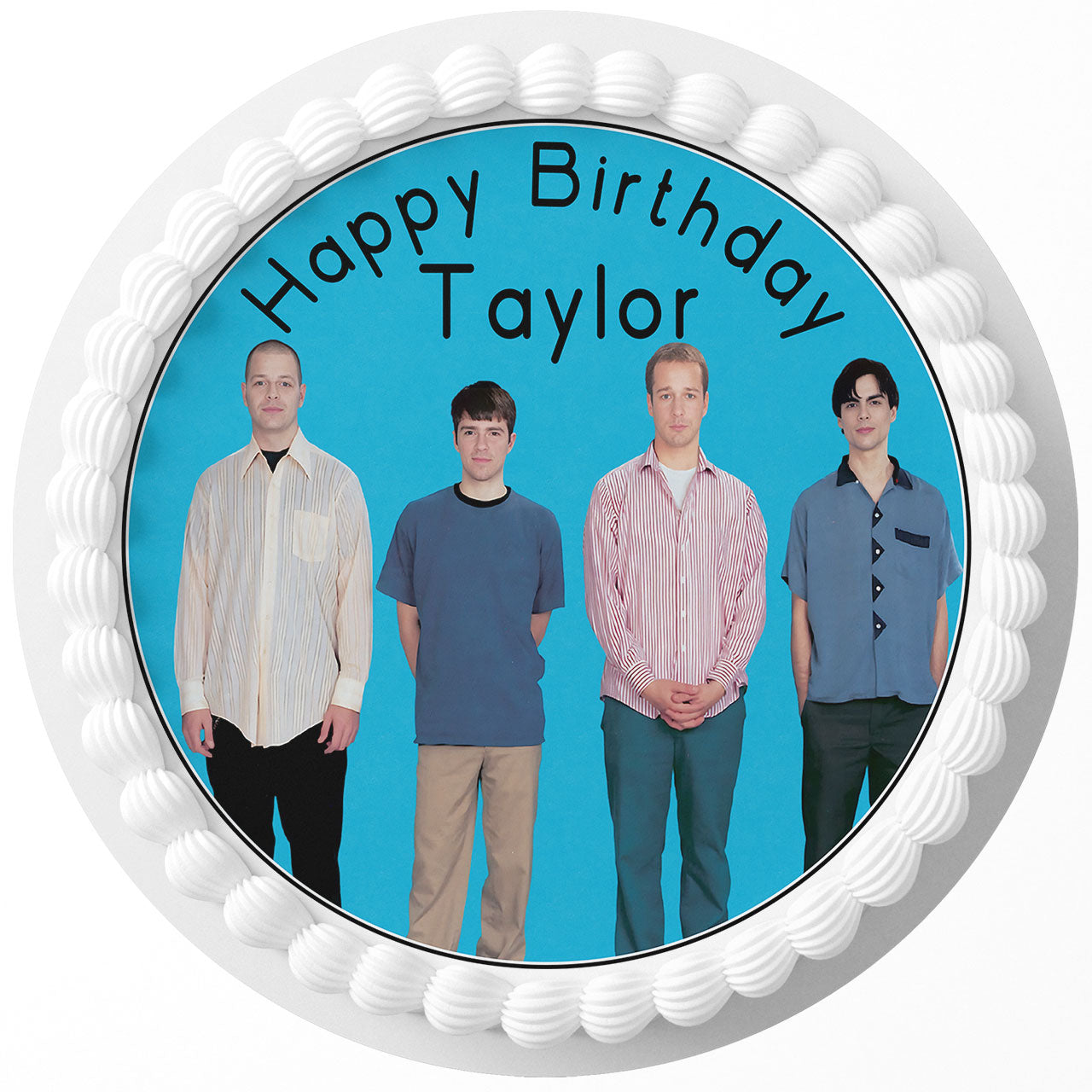Weezer Blue Album Band Round – Icing Sheet Birthday - Personalized Edible Cake Topper | Custom Icing Sheet | Birthday Cake Decoration