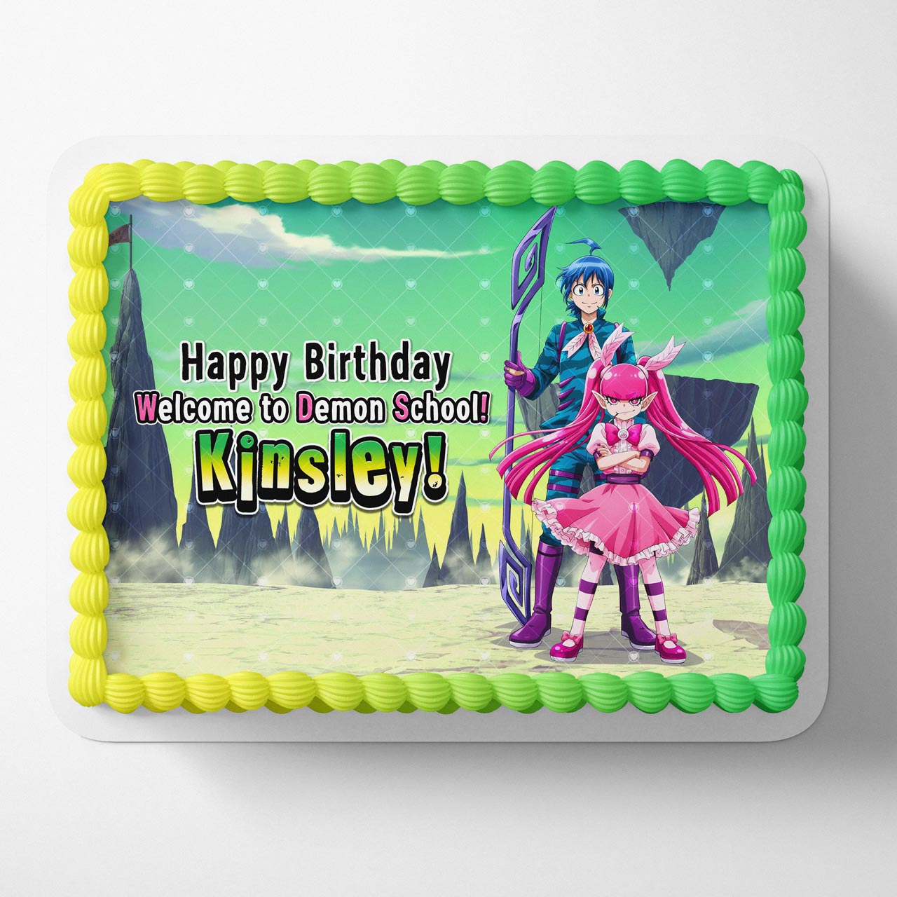 Welcome to Demon School Irumakun Anime Edible Cake Topper