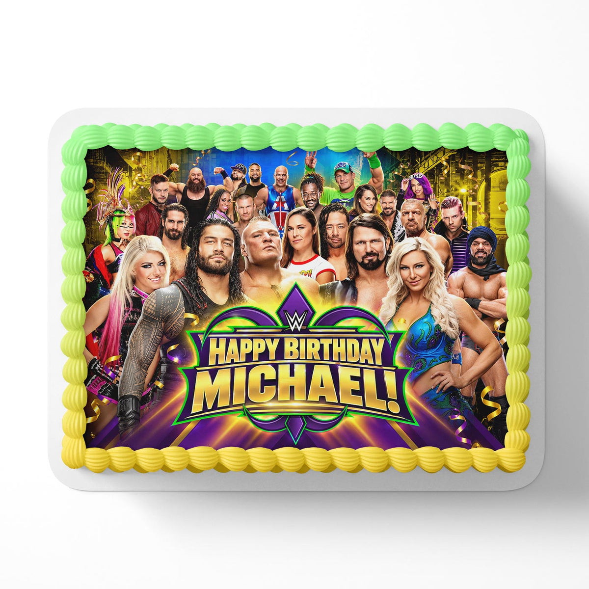 WWE Wrestlers Edible Cake Topper | Birthday Cake Decoration | Photo Cake Image | Custom Edible Cake Topper