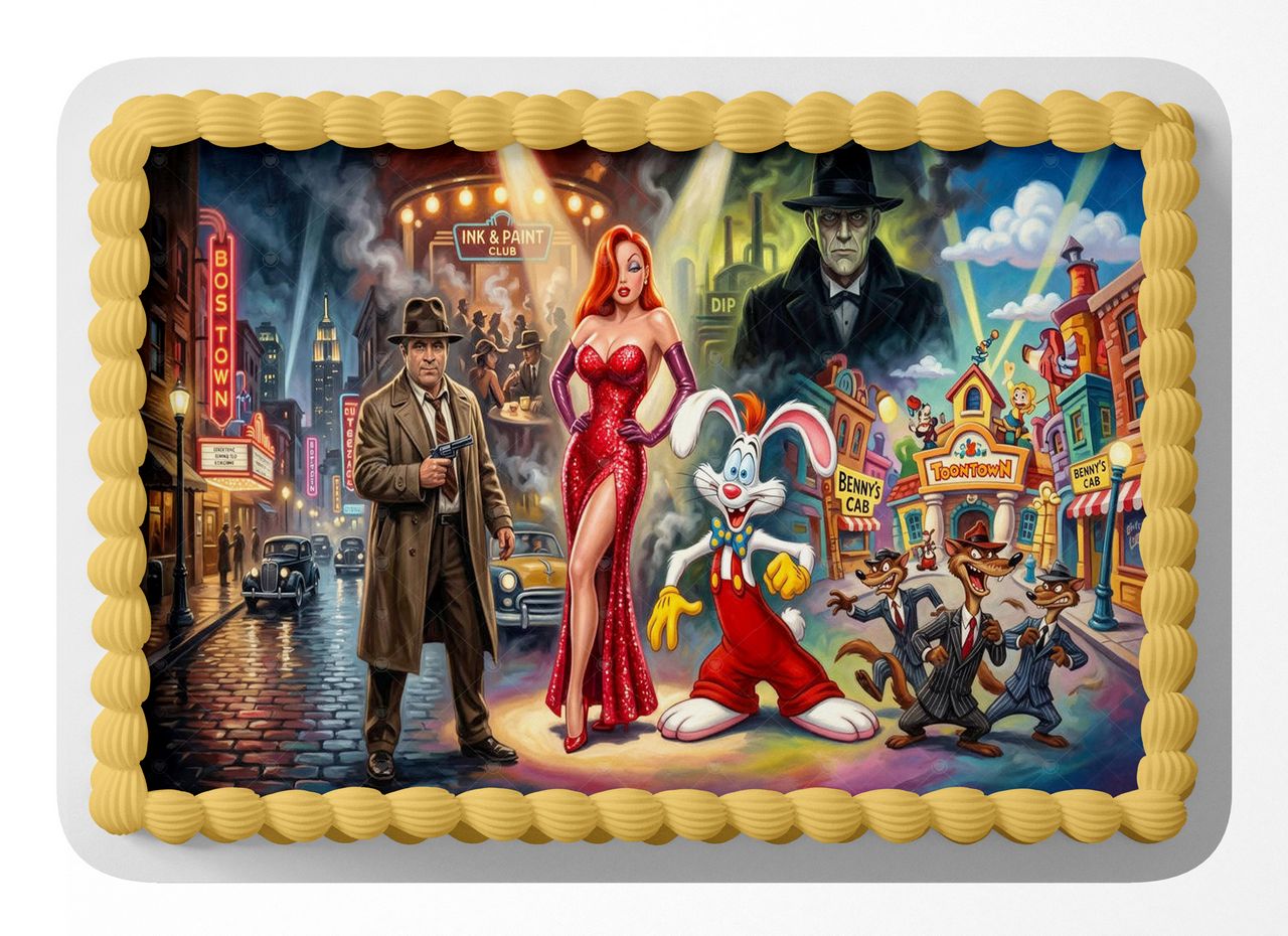 Who Framed Roger Rabbit Classic Film edible cake topper