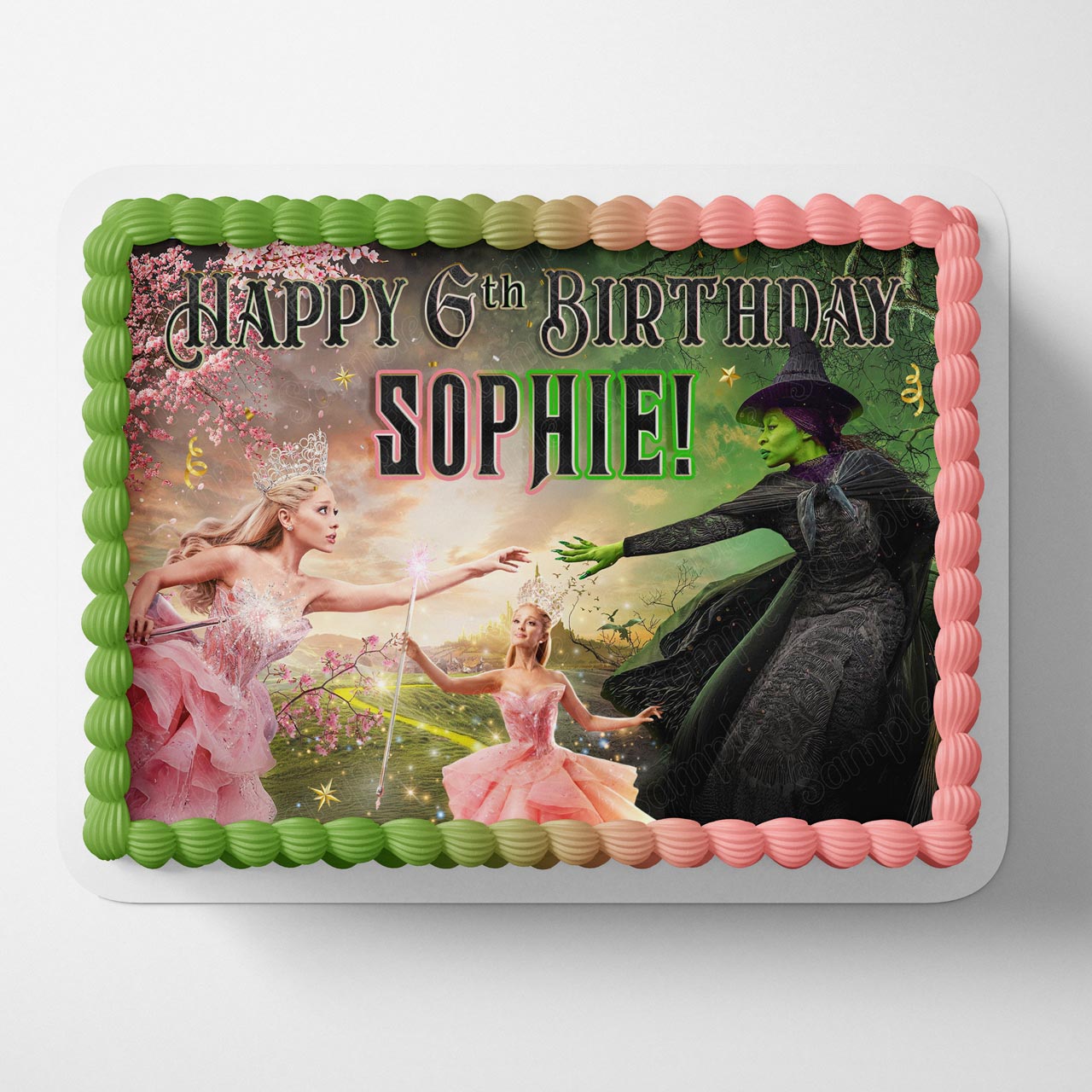 Wickeid Movie Themed Edible Cake Topper