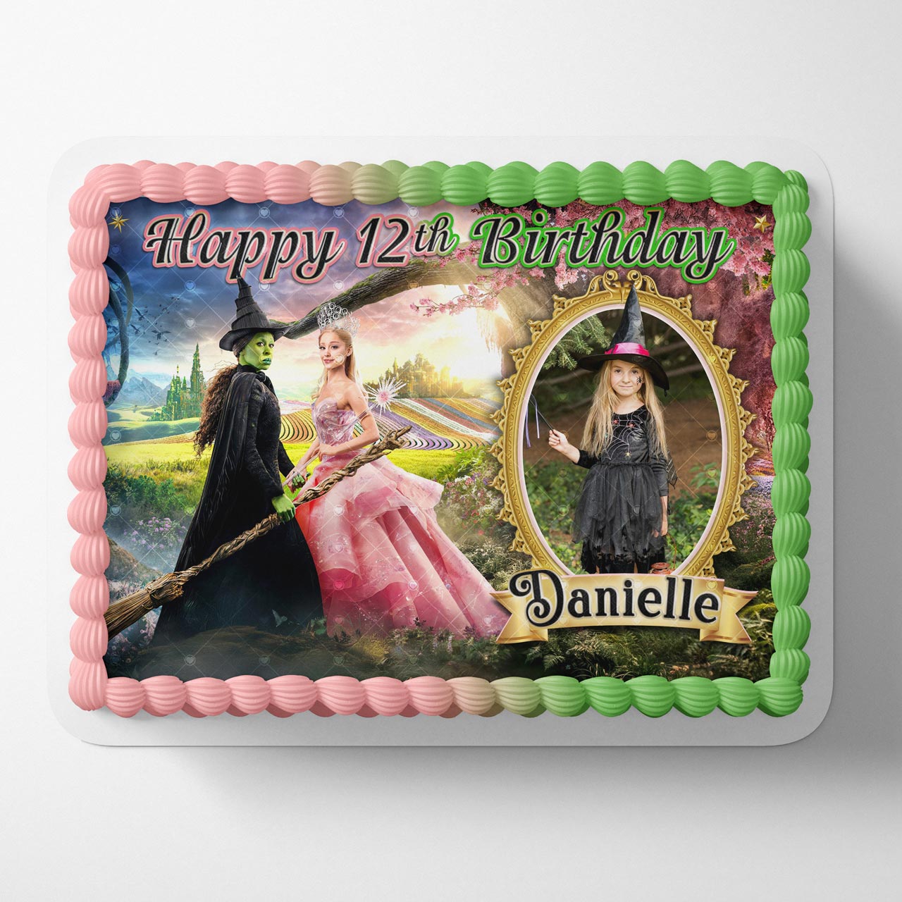 Wickeid Movie Frame Photo Themed Edible Cake Topper