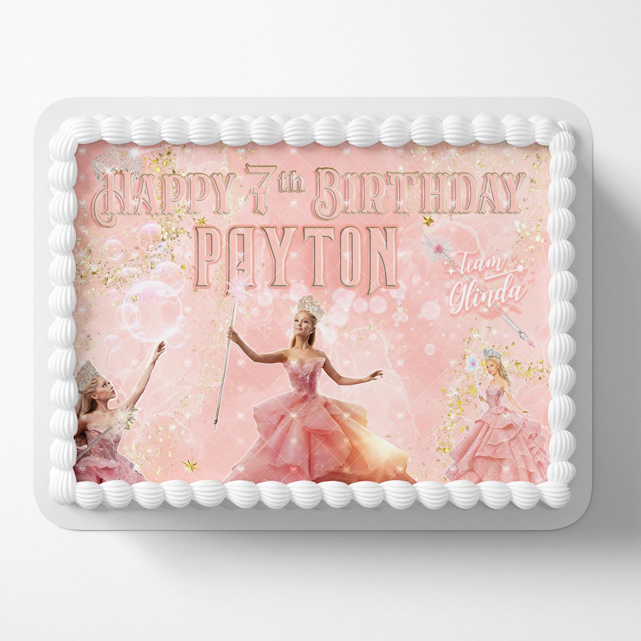 Wickeid Movie Princess Glinda Inspired Edible Cake Topper